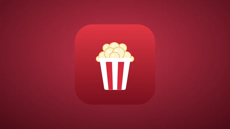 Icône de l'app CineBuddy : un pot de pop-corn sur fond rouge